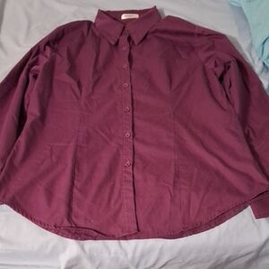 Vivid purple cotton button down